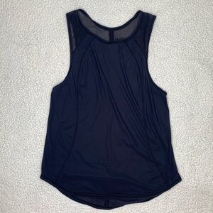 Lululemon Black Mesh Back Tank Top: Size Small